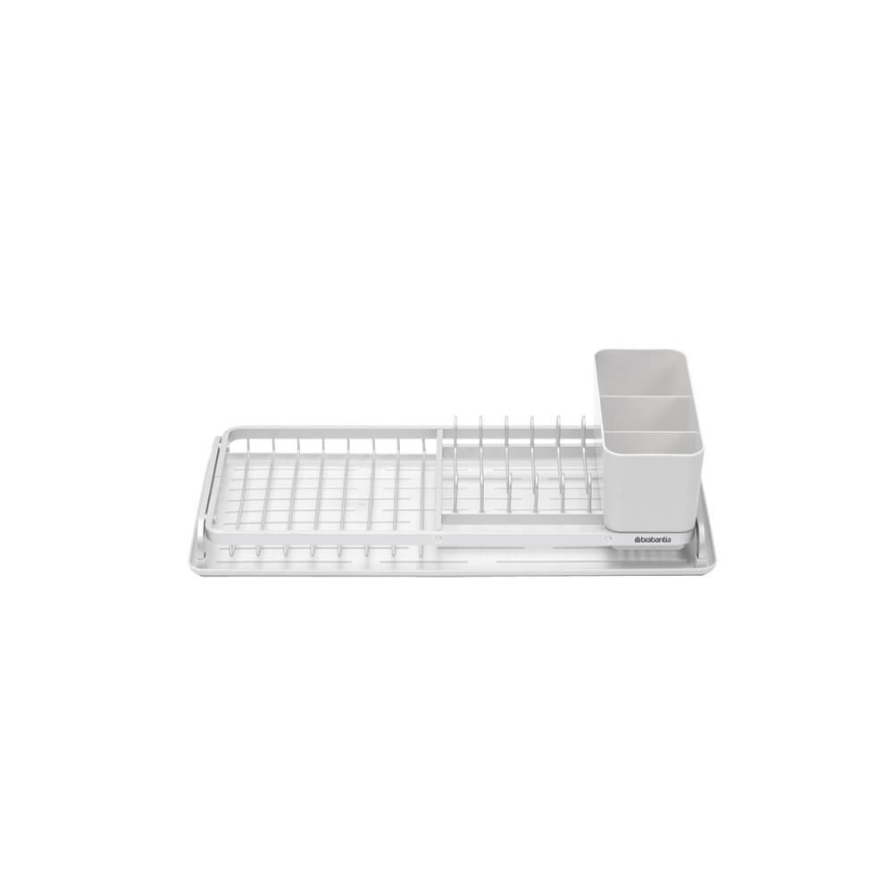 Stainless Steel Dish Drying Rack - Light Grey Countertop Organizer for Kitchen Utensils & Plates | Perfect for Small Spaces, Apartments & RVs
