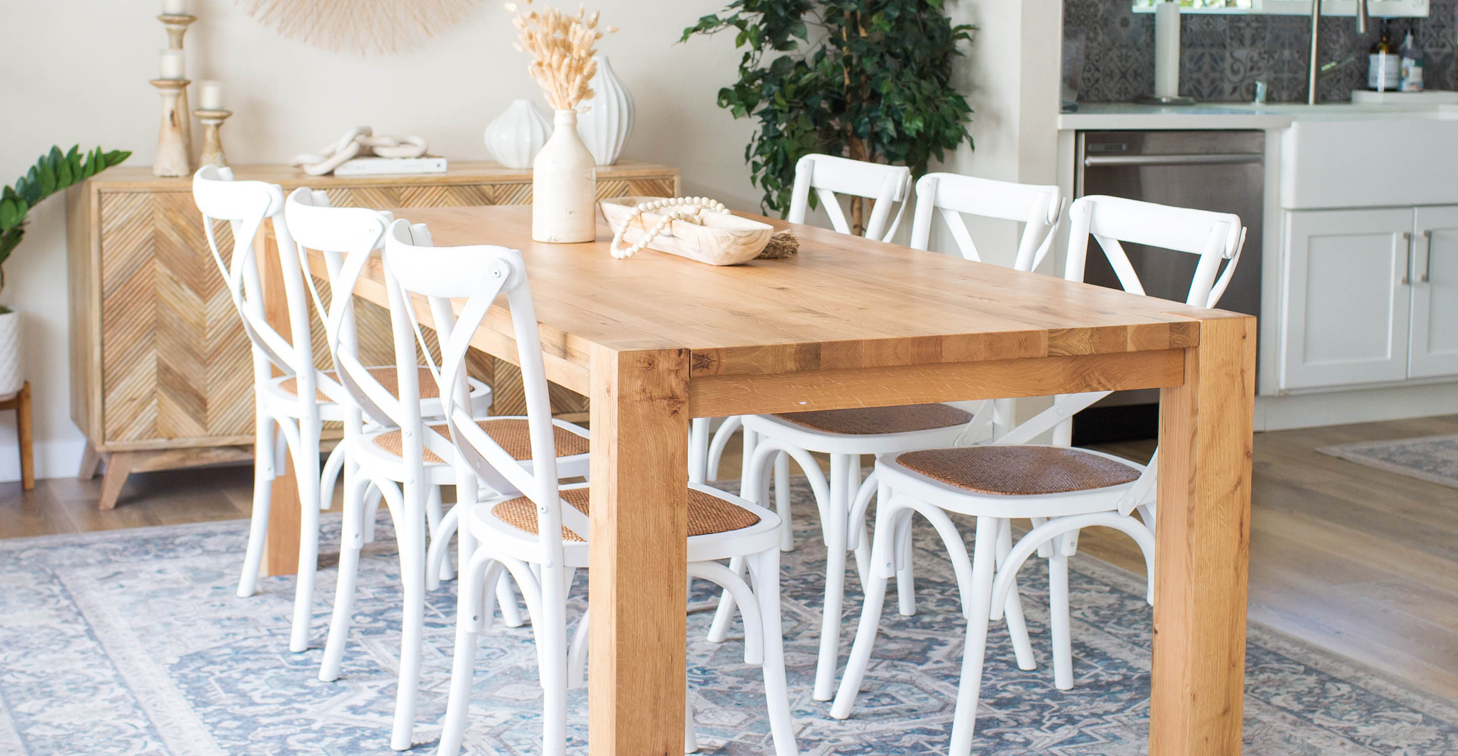 Festa 82-inch Dining Table - Modern Large Kitchen Table for Family Gatherings & Dinner Parties | Perfect for Dining Room, Kitchen, or Open Floor Plan Homes
