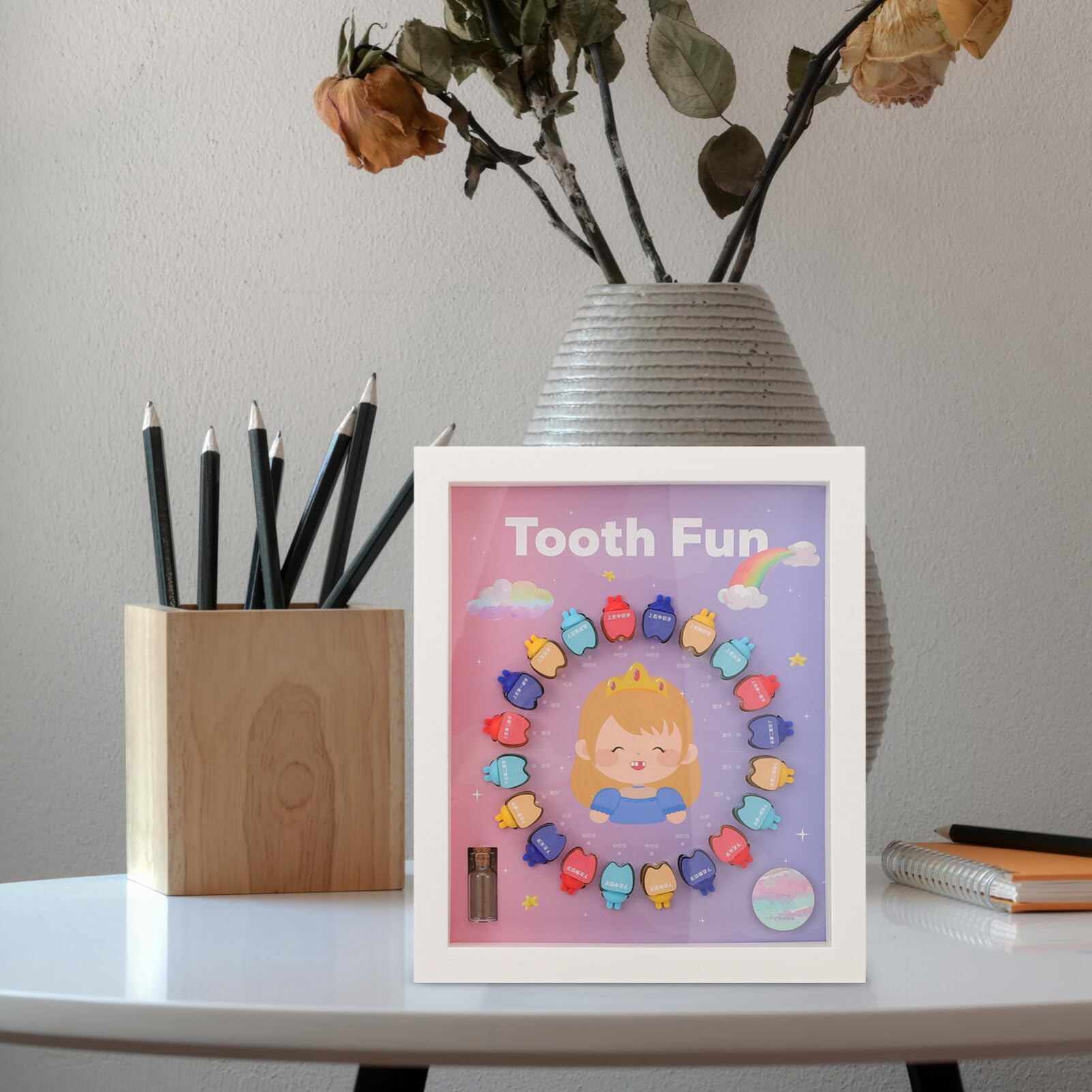 JOINPAYA Baby First Tooth Keepsake Box - Elegant Jewelry Trinket Box for Baby Teeth Storage | Perfect Baby Shower Gift & Milestone Memory Keeper for Newborns & Toddlers