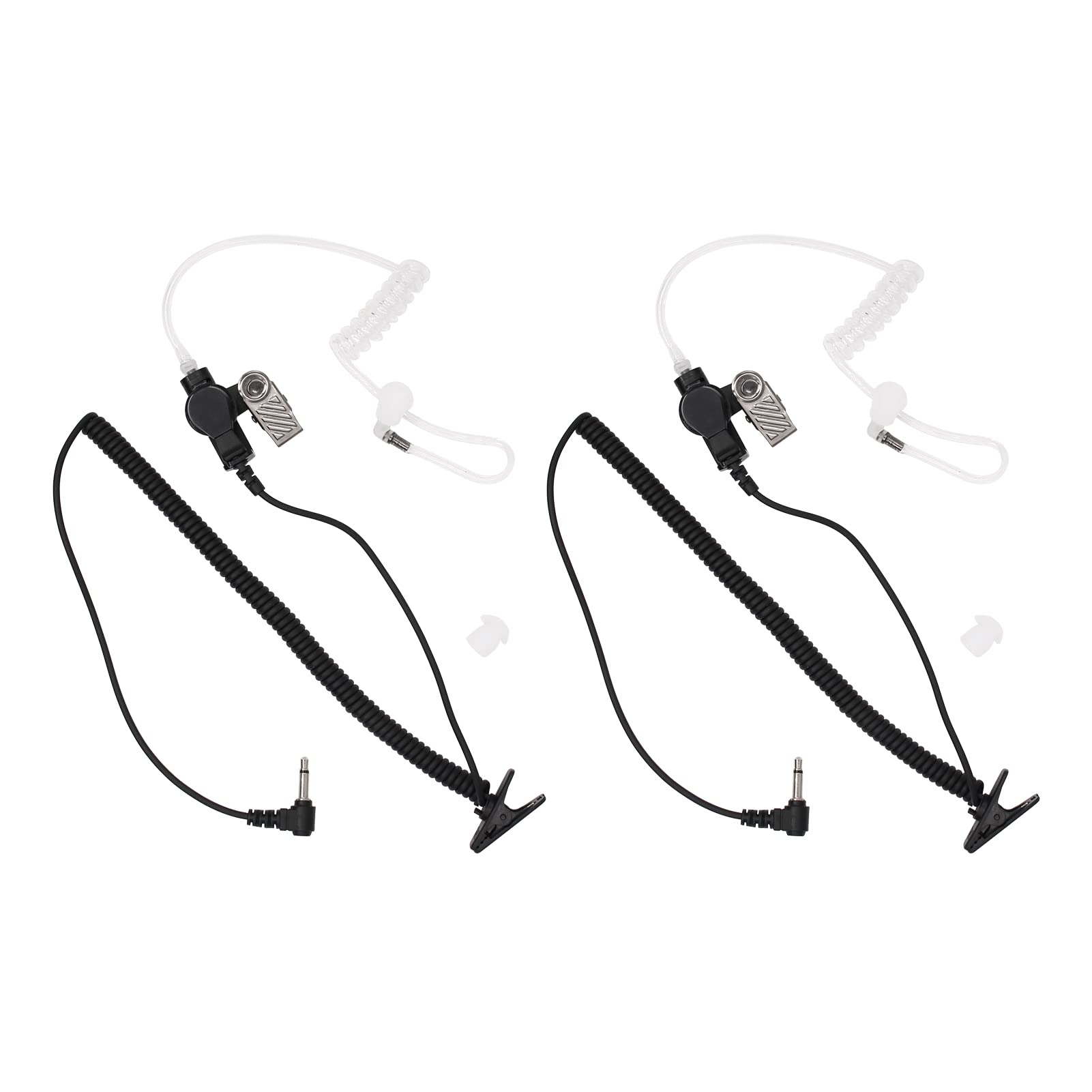 3.5mm Surveillance Earpiece Headset - 2 Pack Tactical Communication Device for Motorola Two-Way Radios | Clear Audio, Discreet Listening | Ideal for Law Enforcement, Security Guards & Police Operations
