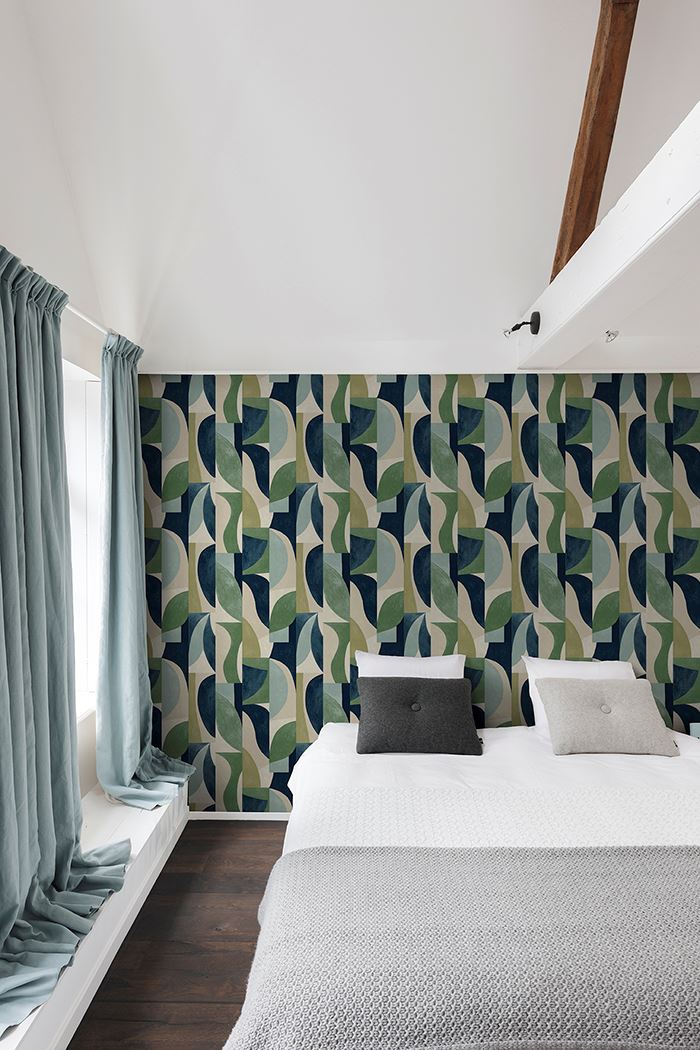 Blue Geometric Allover Print Wallpaper R7484 - Modern Peel and Stick Wallpaper for Living Room, Bedroom, Office Decor | Self-Adhesive Removable Wallpaper for Home Renovation