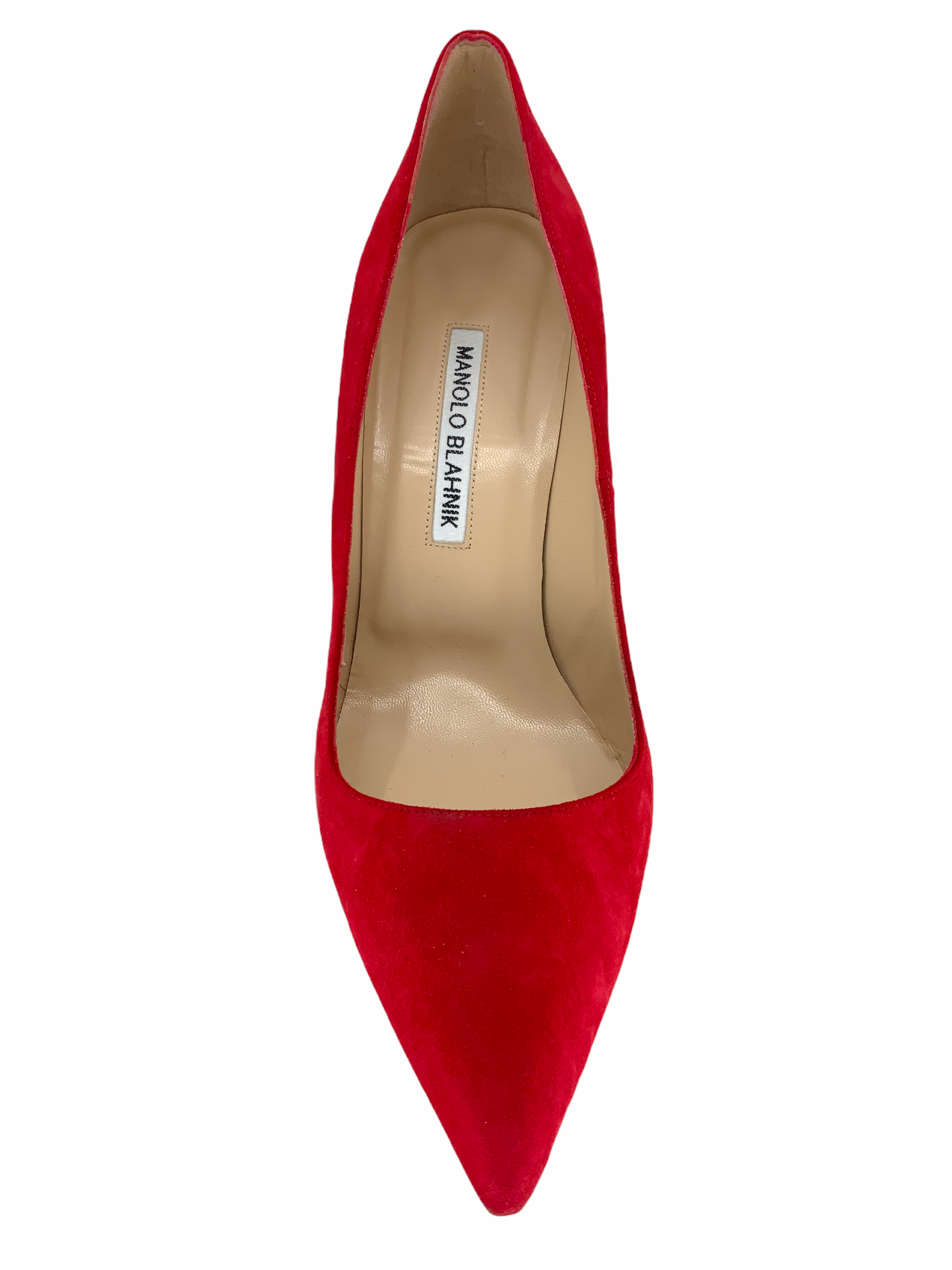 Manolo Blahnik Suede BB Pumps Women's Heels Size 7.5 - Elegant Pointed Toe Shoes for Weddings, Parties & Office Wear