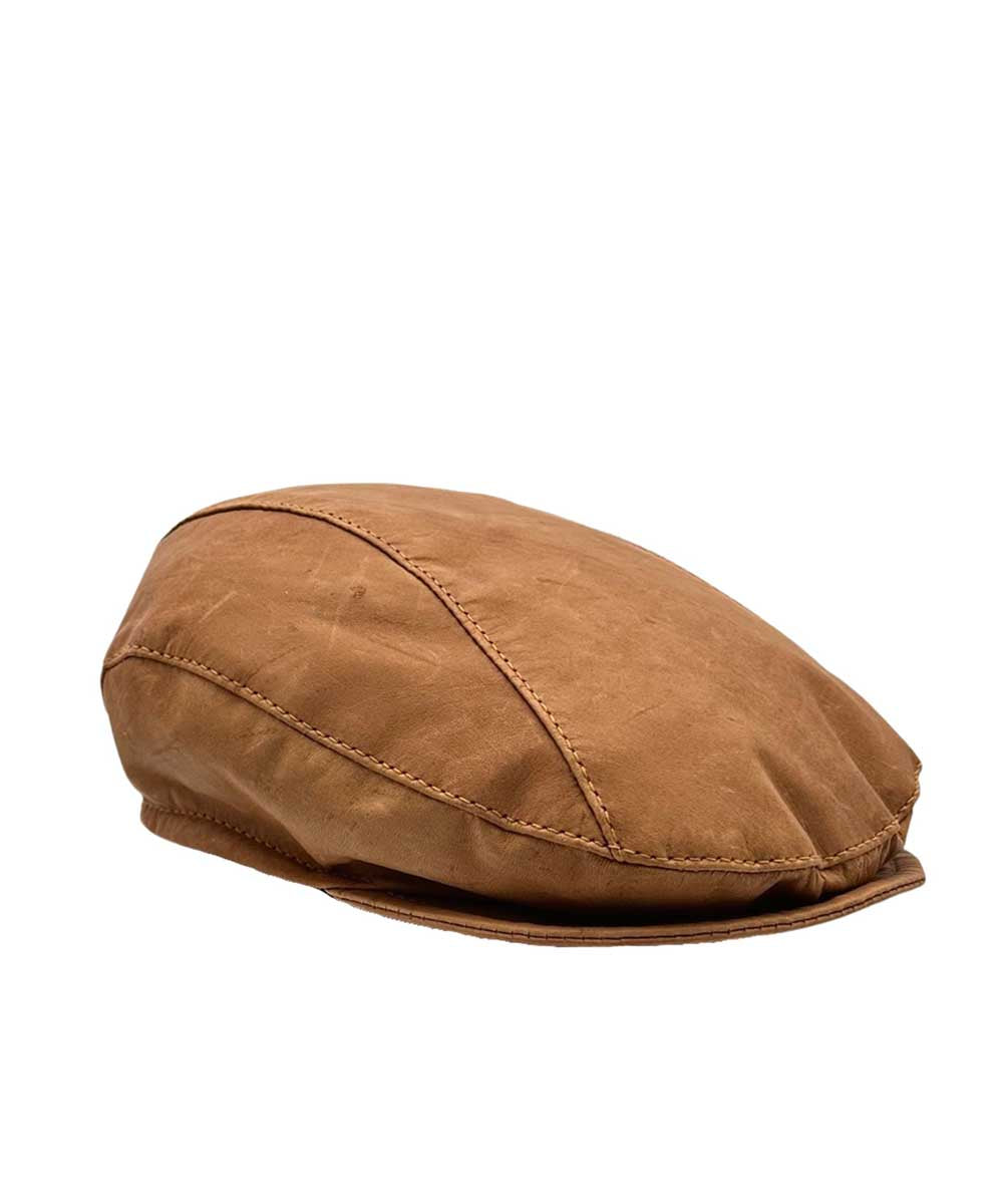 Jacaru Genuine Roo Leather Driver Cap for Men - Classic Australian Outback Style Hat for Driving, Outdoor Adventures & Casual Wear