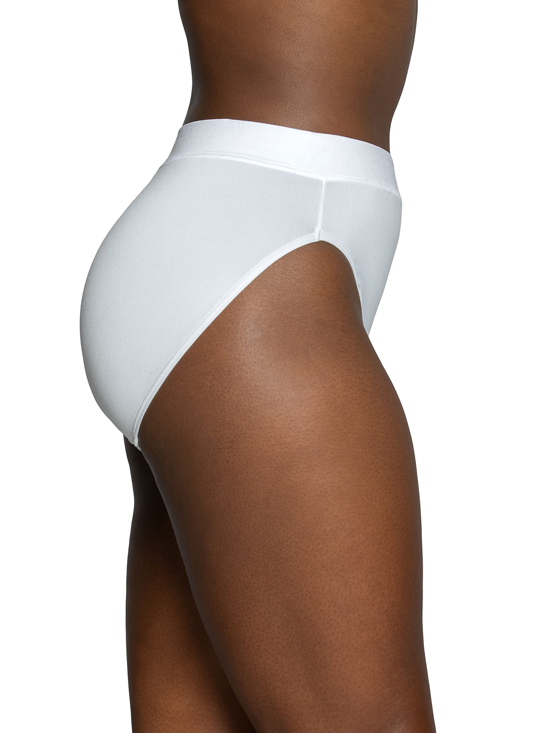 Vanity Fair Women's Beyond Comfort Hi-Cut Panties - Soft Cotton Underwear for Everyday Wear, Workout & Sleep