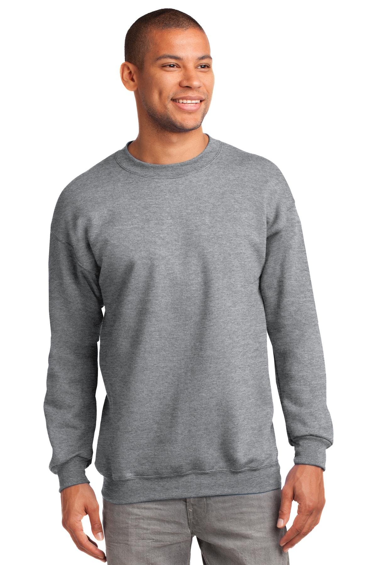 Port & Company Men's Tall Ultimate Crewneck Sweatshirt - Soft Cotton Blend Pullover for Casual Wear, Work & Lounge | Comfortable Relaxed Fit Sweater for Tall Men