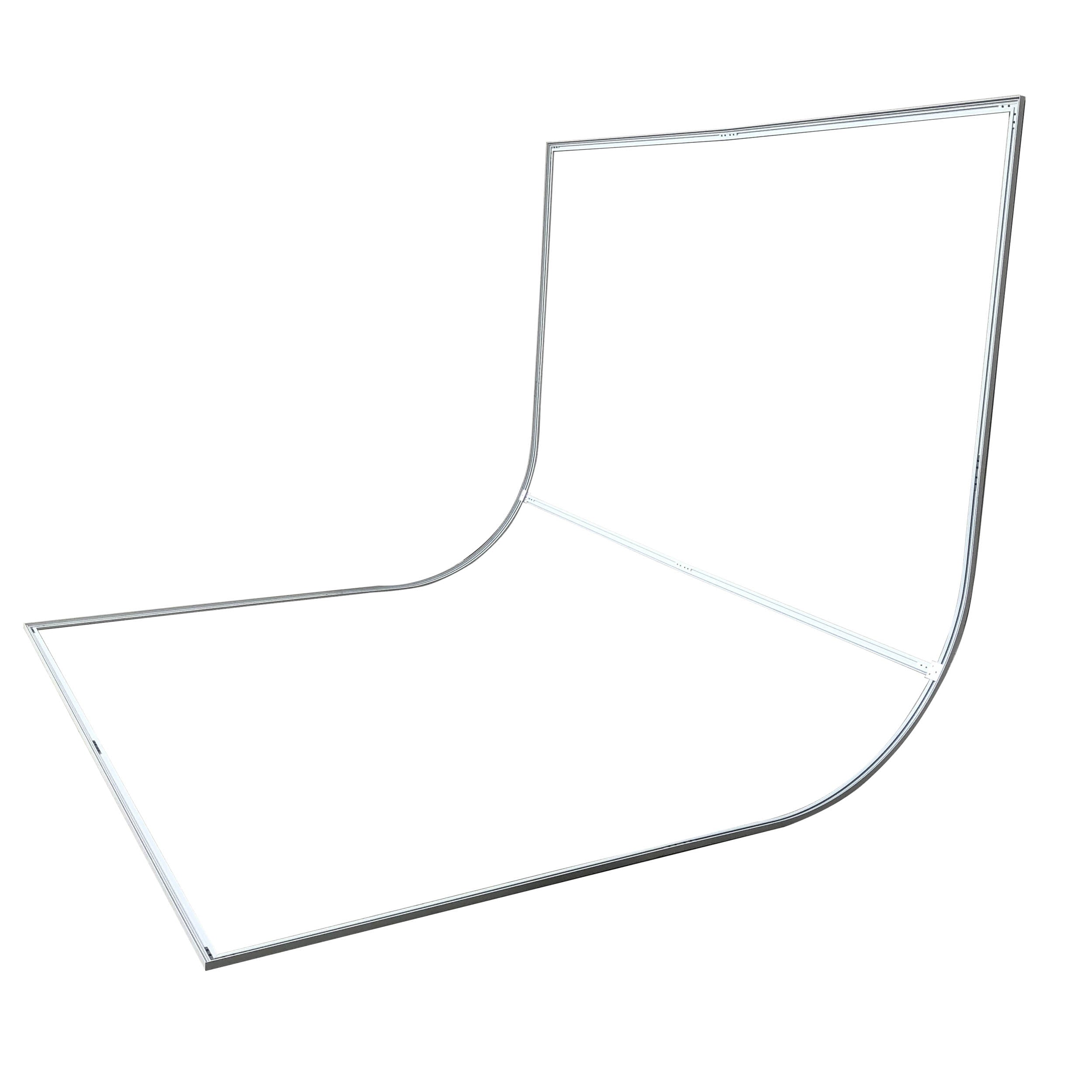 EasiFrame V2 Curved Portable Cyclorama Photography Backdrop System - 3m x 2.5m Large Frame for Studio, Product Shoots & Video Production
