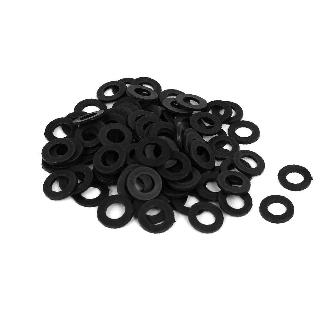 Nylon Flat Washers M6 x 12mm x 1.2mm - 100PCS Black Spacers & Gaskets for Fasteners - Perfect for Plumbing, Automotive, and DIY Projects