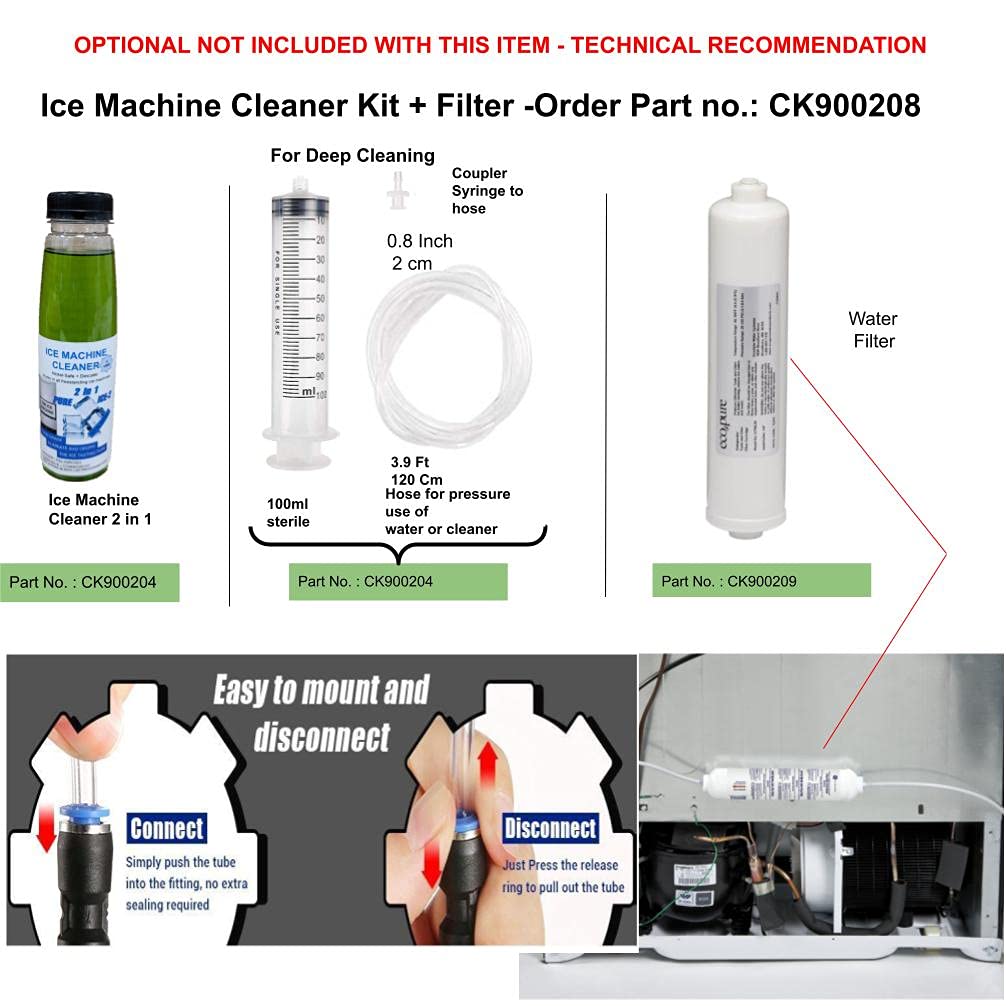 Best Ice Machine Cleaner for KitchenAid 4784604 - Deep Cleaning Solution for Refrigerator & Freezer Ice Makers - Eliminates Mold & Odors - Safe for Home & Commercial Use