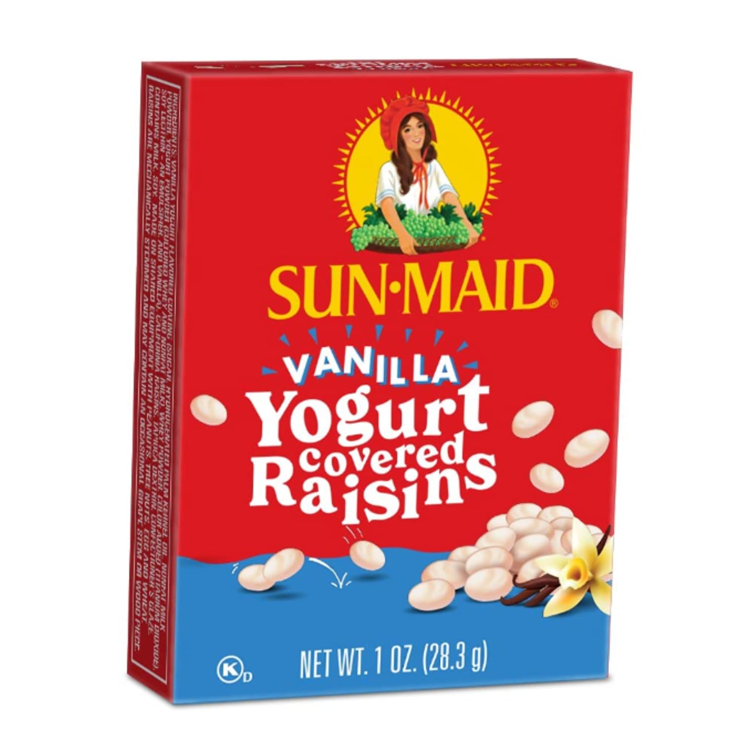 Sun-Maid Vanilla Yogurt Coated Raisins (6 Pack) - 1 oz Snack-Size Boxes - Healthy Yogurt Covered Dried Fruit Snacks for Kids Lunch, Office, Travel & On-The-Go Snacking