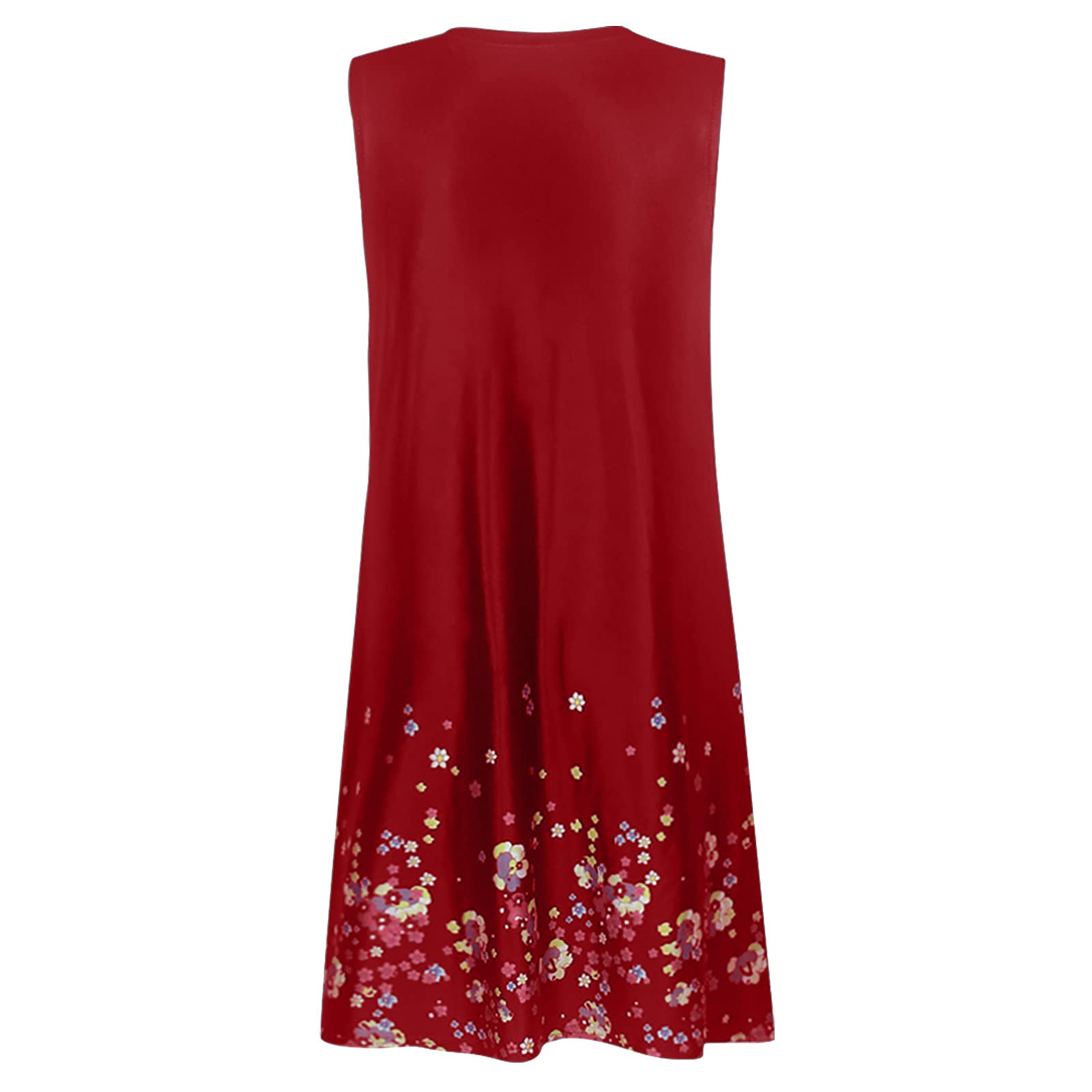 2022 Fashion Women's Casual Sleeveless Bohemian O-Neck Tank Dress - Plus Size Summer Short Dress for Beach, Vacation & Outdoor Activities