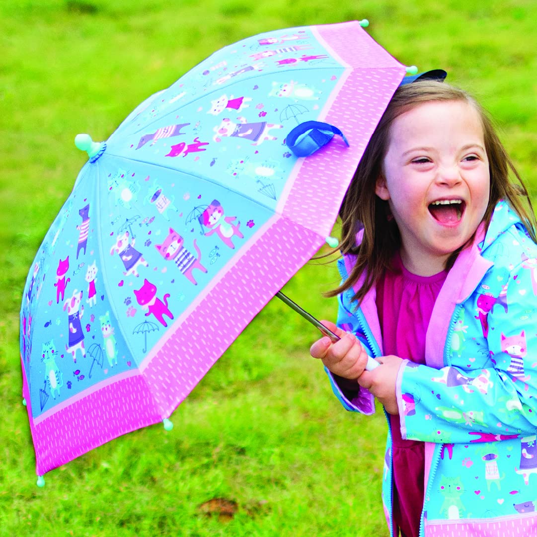 Stephen Joseph Kids' Umbrella - Cute Animal Print Rain Umbrella for Boys & Girls, Lightweight & Windproof, Perfect for School, Outdoor Play & Rainy Day Adventures