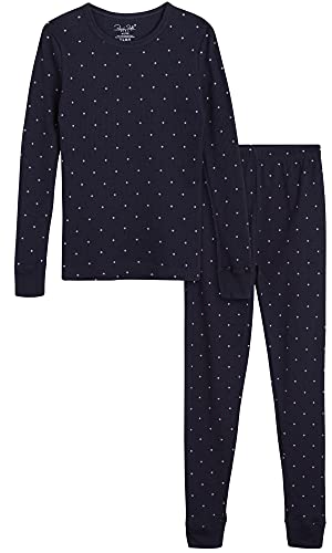 Navy With Pink Dots