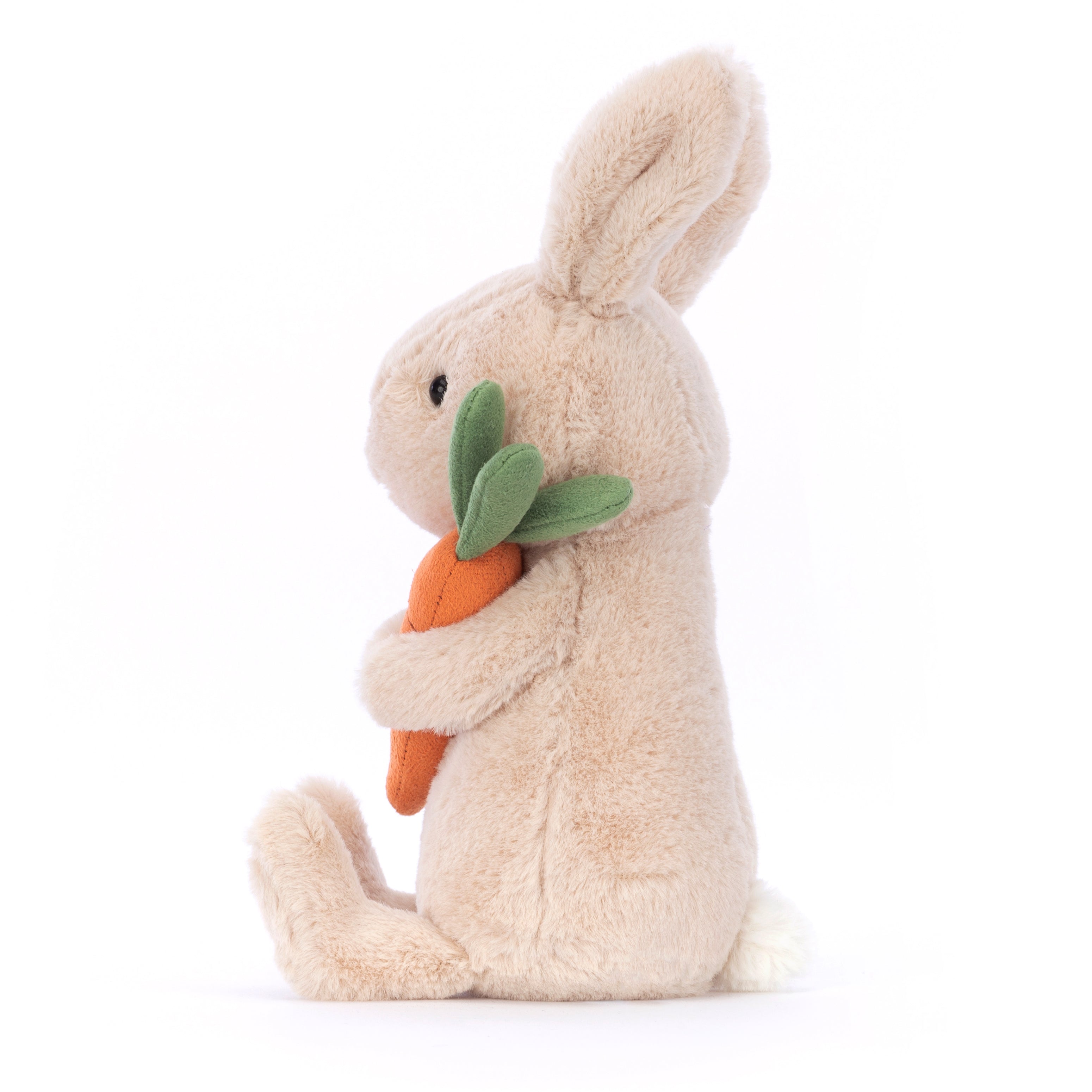 Bonnie Bunny Plush Toy with Carrot - Soft Stuffed Animal for Kids' Bedroom Decor, Easter Gift & Nursery Cuddling Companion