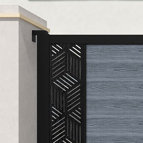 Classic Cubed Straight Top Driveway Gate in Anthracite - Durable End Screen Design for Enhanced Security & Curb Appeal | Perfect for Residential & Commercial Properties