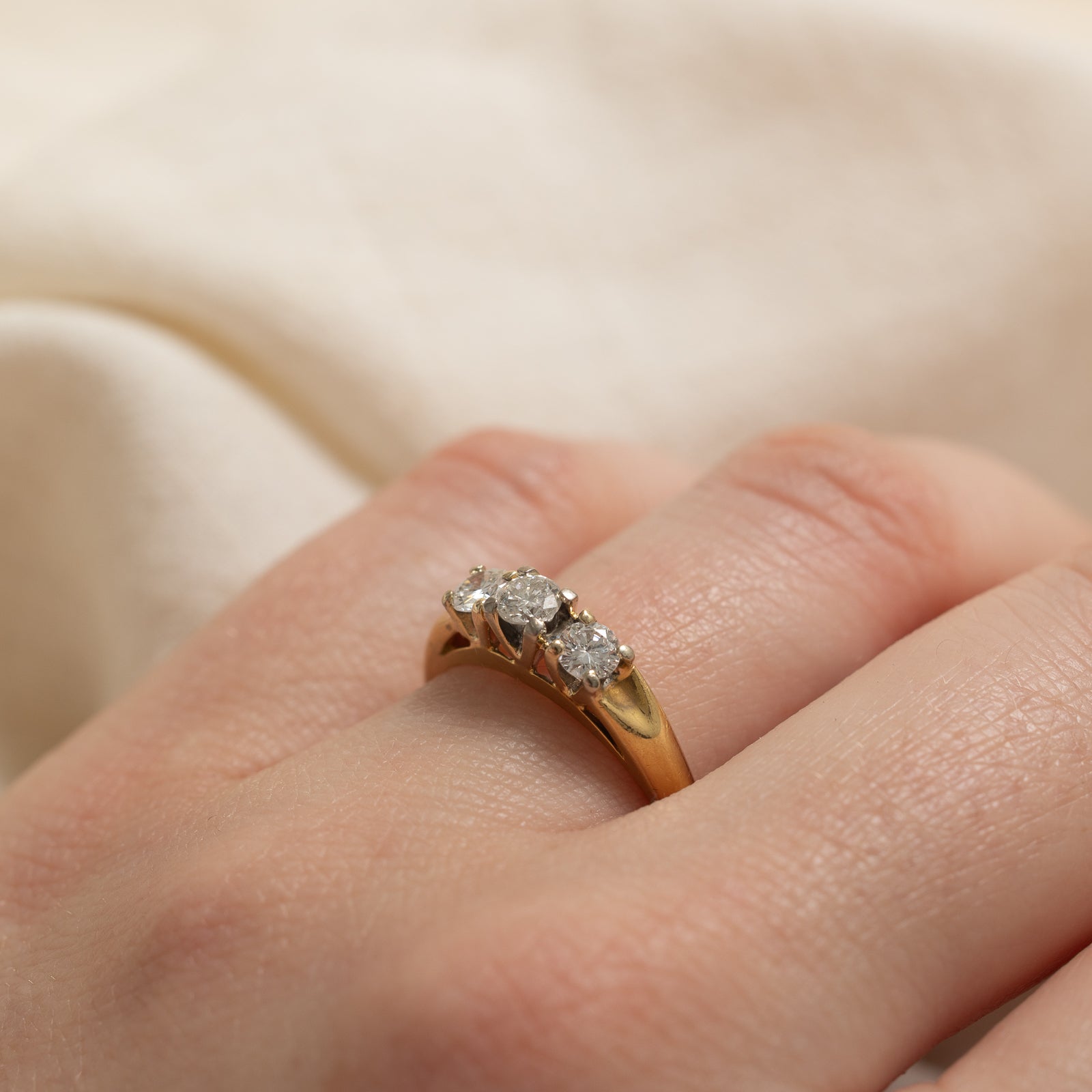 0.48ctw Three Stone Diamond Ring for Women - Size 7 | Elegant Wedding, Engagement & Anniversary Jewelry Gift | Perfect for Proposals, Special Occasions & Everyday Luxury