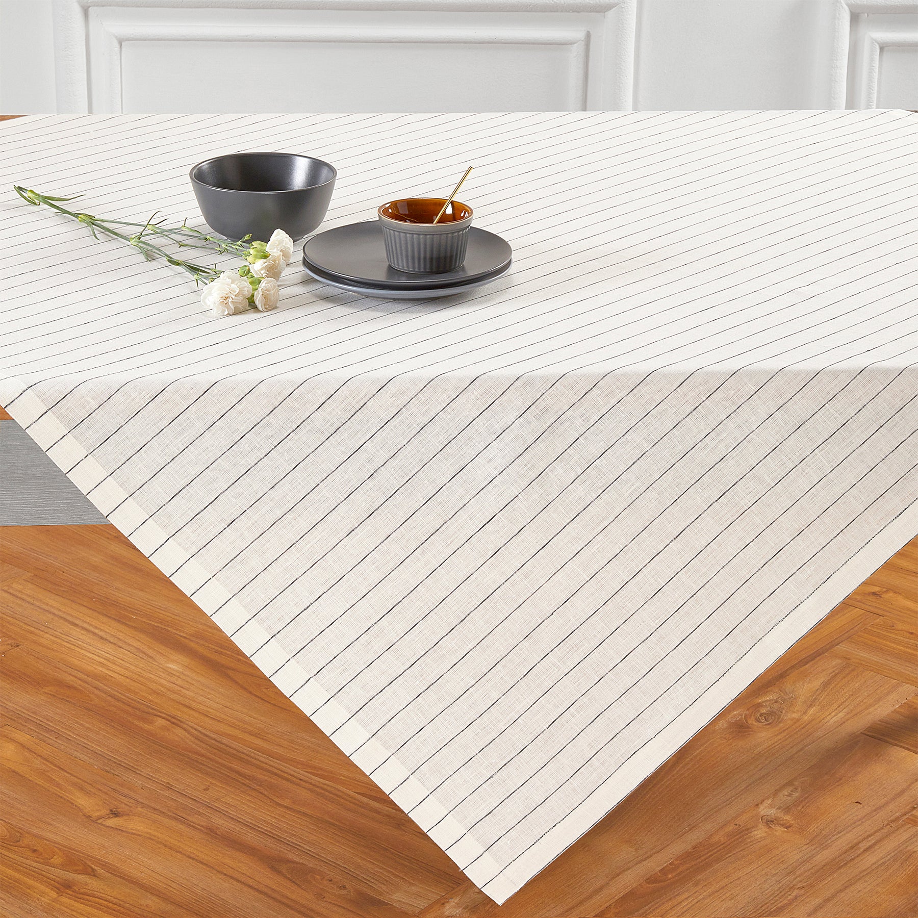 Natural and White Pinstripe