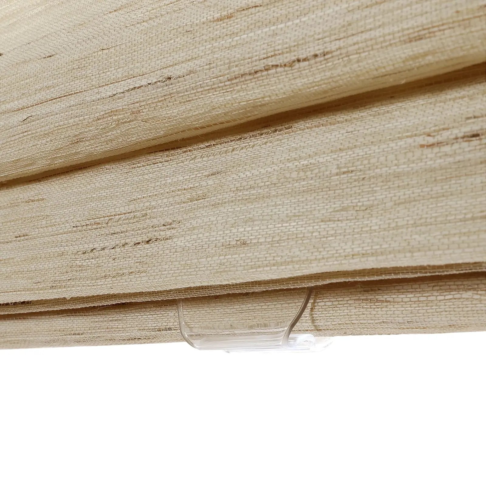 Natural Ramie Bamboo Woven Window Shade - Eco-Friendly Cashew Color Sun Blinds for Living Room & Bedroom