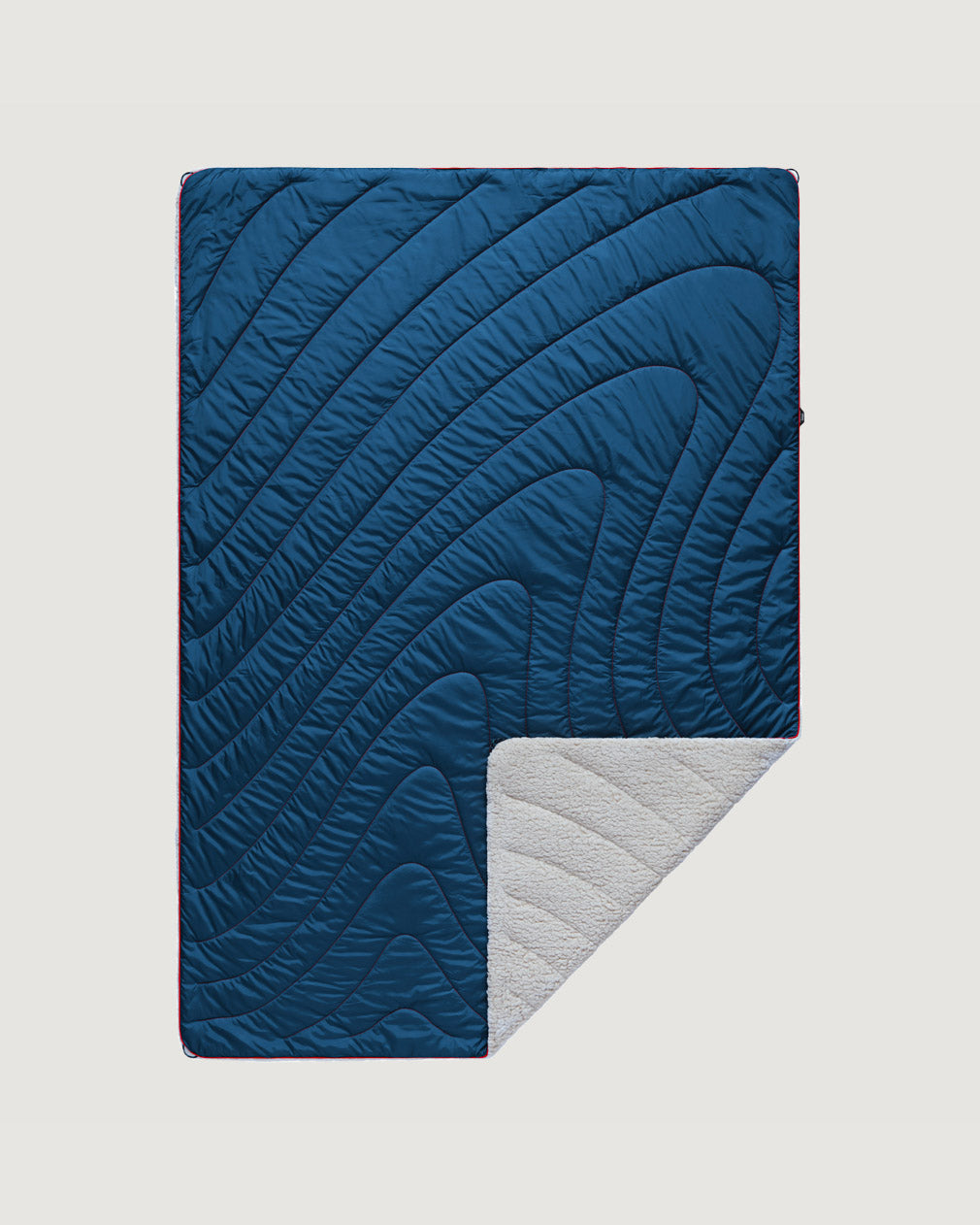 Rumpl Sherpa Puffy Blanket - Ultra Soft & Warm Outdoor Camping Blanket for Hiking, Travel & Home Use - Deepwater Blue