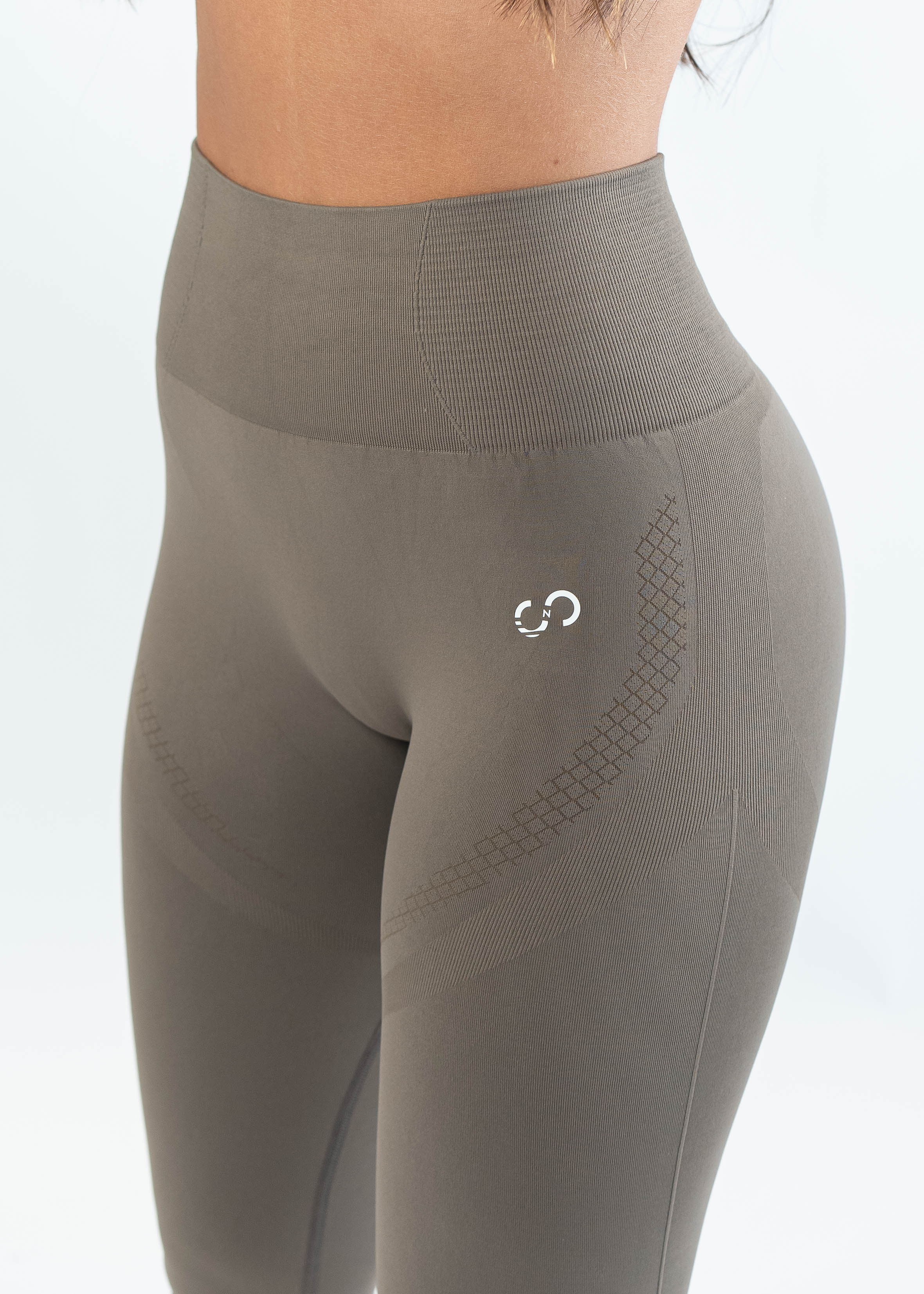 High-Waisted Sculpt Seamless Leggings for Women - Battlefield Brown | Yoga, Workout, Running & Everyday Wear