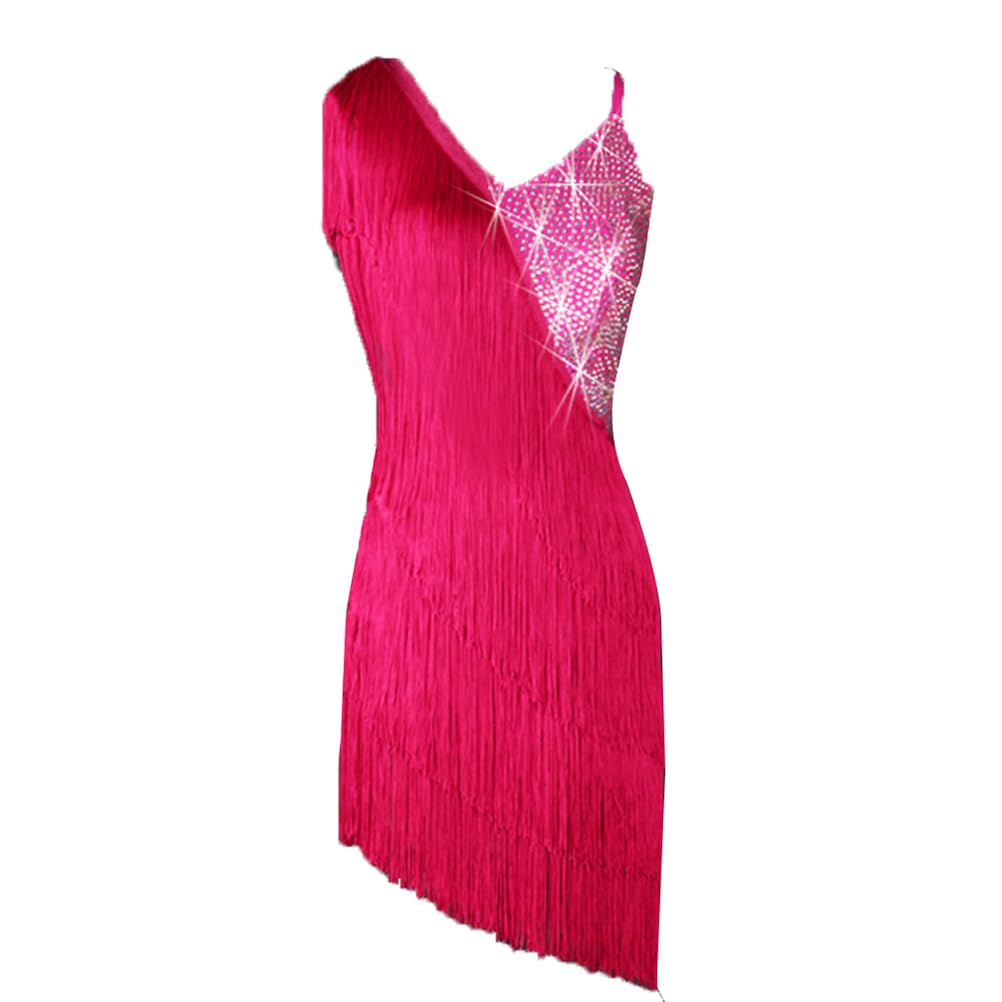 Elegant Latin Dance Dress with Fringe - Cha Cha Competition & Ballroom Foxtrot Performance Outfit with Shorts | Women's Professional Dancewear for Salsa, Bachata & Social Dancing