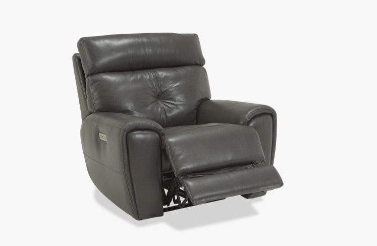 Palliser Aedon Genuine Leather Power Reclining Sofa Set - 3-Seater Living Room Couch with USB Charging Ports | Modern Home Theater & Family Lounge Furniture