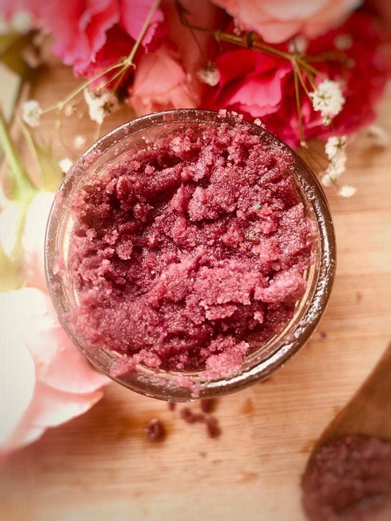 Organic COCO ROSE Body Scrub - Handmade Exfoliating & Cleansing Polish for Glowing, Smooth & Soft Skin - Paraben & SLS Free - 100g - Perfect for Spa Day, Dry Skin Care & Self-Care Routine