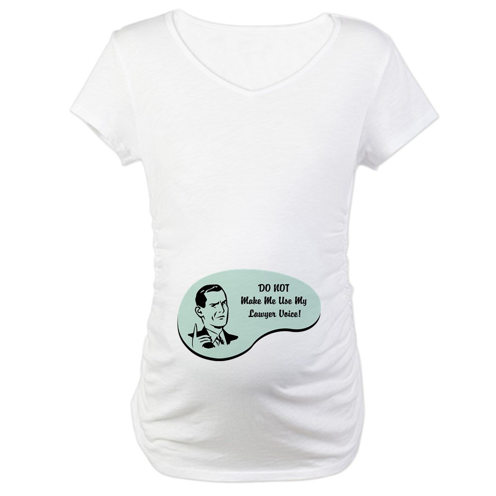 Funny Lawyer Voice Maternity T-Shirt - Comfortable Pregnancy Tee for Expecting Moms - Perfect for Courtroom Humor, Baby Showers & Pregnancy Announcements
