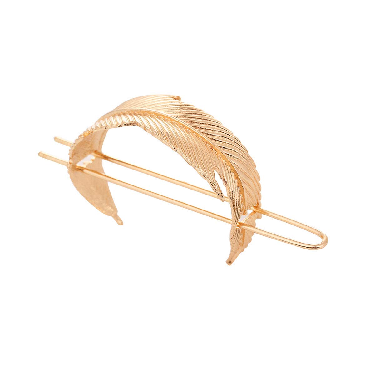 Vintage Gold Leaf Hair Stick - Elegant Bun Holder for Weddings & Events