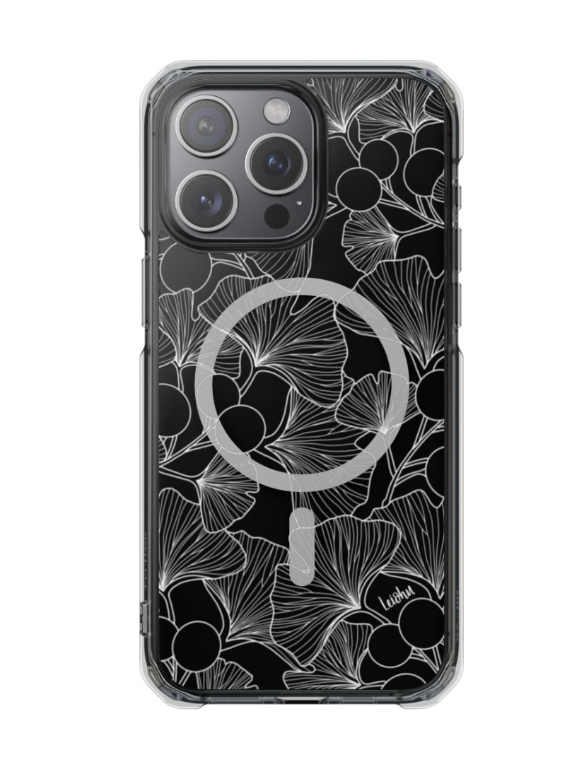 Premium Gingko Clear Phone Case - Slim Protective Cover for iPhone & Samsung - Perfect for Everyday Use, Travel & Outdoor Activities