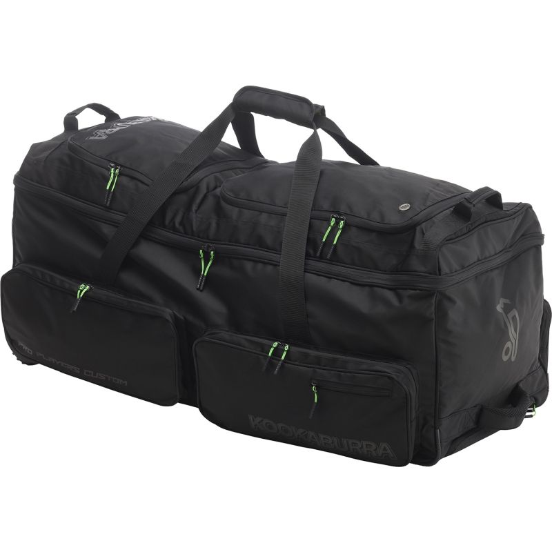 Kookaburra Pro Players Custom Cricket Wheel Bag - Durable Cricket Equipment Bag for Travel & Training - Perfect for Cricket Matches, Practice & Sports Gear Storage