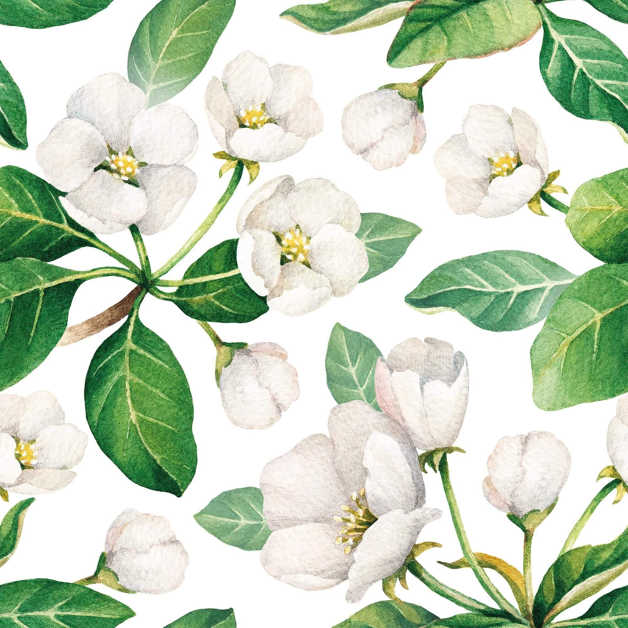 White and Yellow Textured Floral Peel and Stick Removable Wallpaper 9286 - Self-Adhesive Wall Decor for Bedroom, Living Room, Nursery & Office
