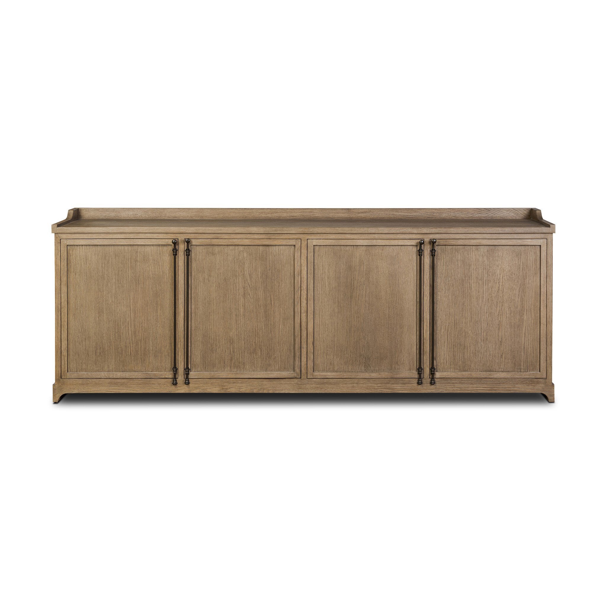 Adley Sideboard - Weathered Washed Oak Veneer Wood Buffet Cabinet for Dining Room, Living Room & Entryway Storage