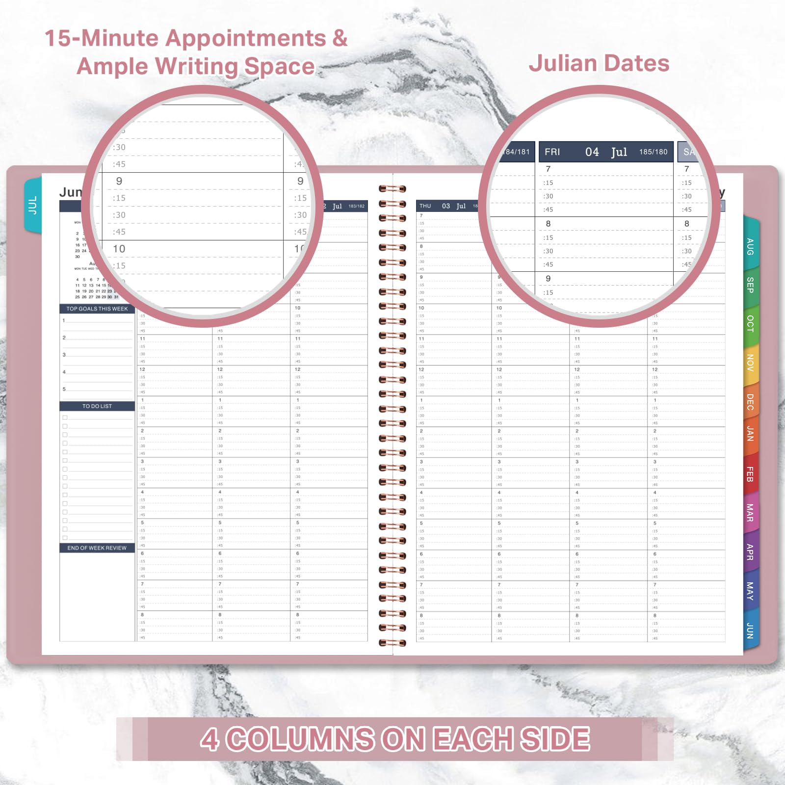 2025-2026 Weekly Appointment Planner - July 2025 to June 2026, 8.4