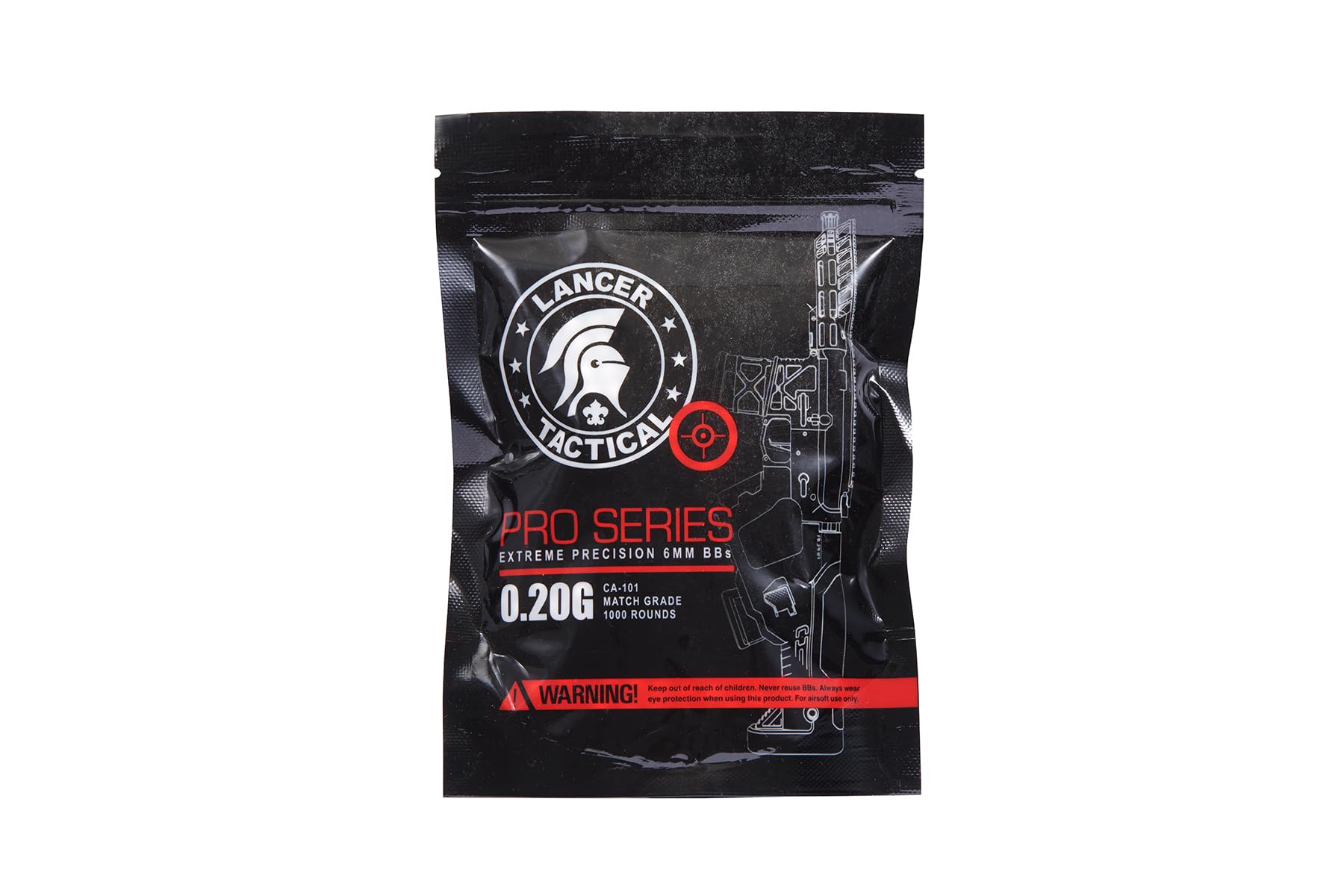 Lancer Tactical 6mm 0.2g Airsoft BBs - 1000 Rounds High-Performance Pellets for Airsoft Rifles, Pistols & Sniper Rifles | Perfect for Target Practice, Competitive Matches & Outdoor Airsoft Battles