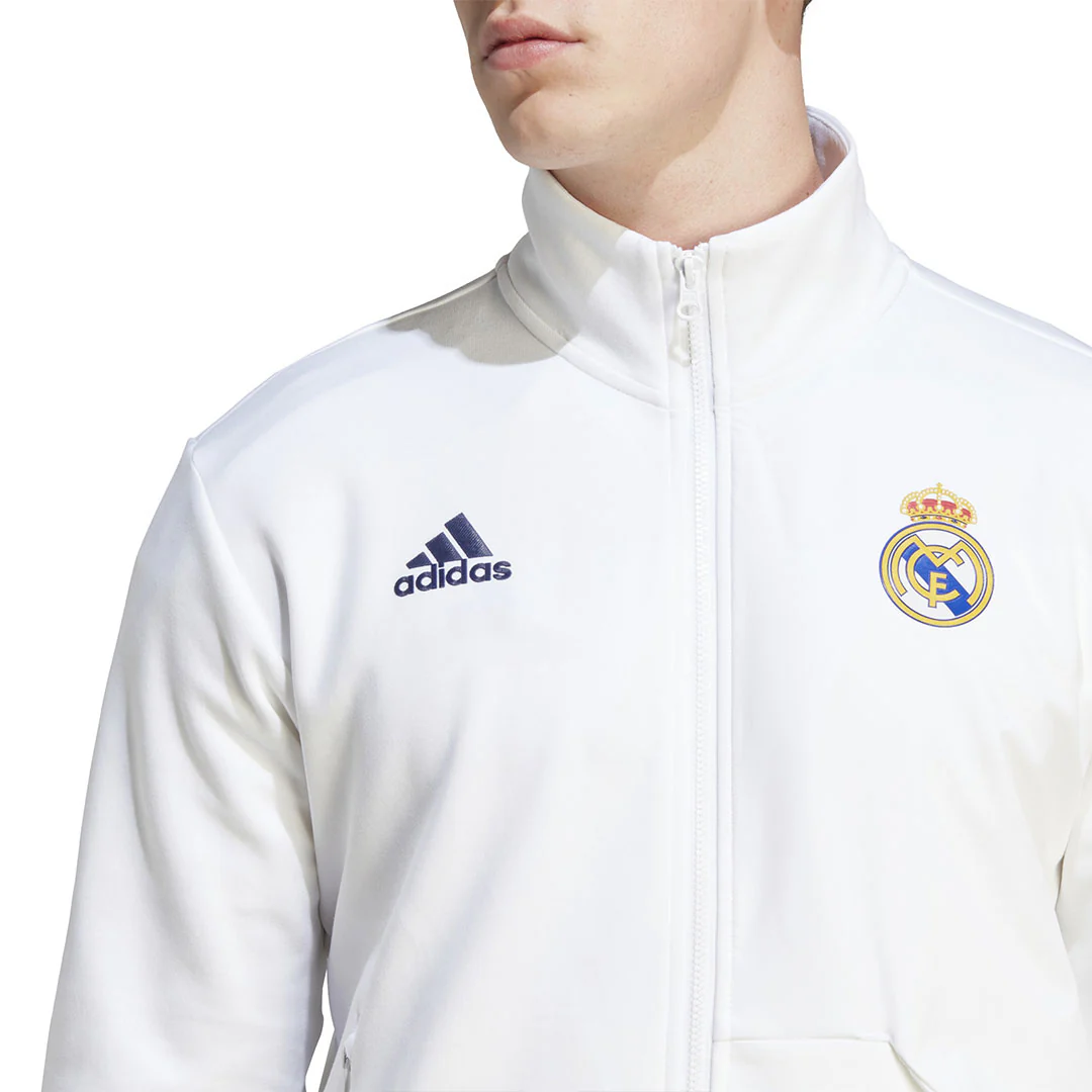 2024 Adidas Real Madrid Anthem Jacket - Official Soccer Team Jacket for Men - Perfect for Match Days & Fan Events