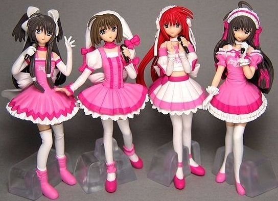 Bandai Lovely Idol Gashapon 4-Piece Cute Anime Girl Figure Collection Set - Perfect for Display, Gifts, and Anime Merchandise Collectors