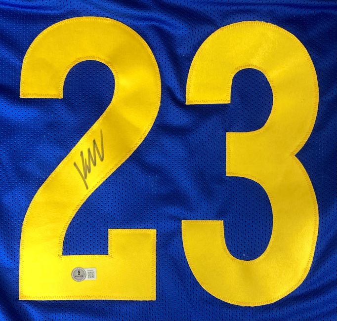 Kyren Williams Los Angeles Rams Signed Blue Football Jersey - Authentic NFL Memorabilia for Collectors & Fans - Perfect for Display, Gifting, and Game Day