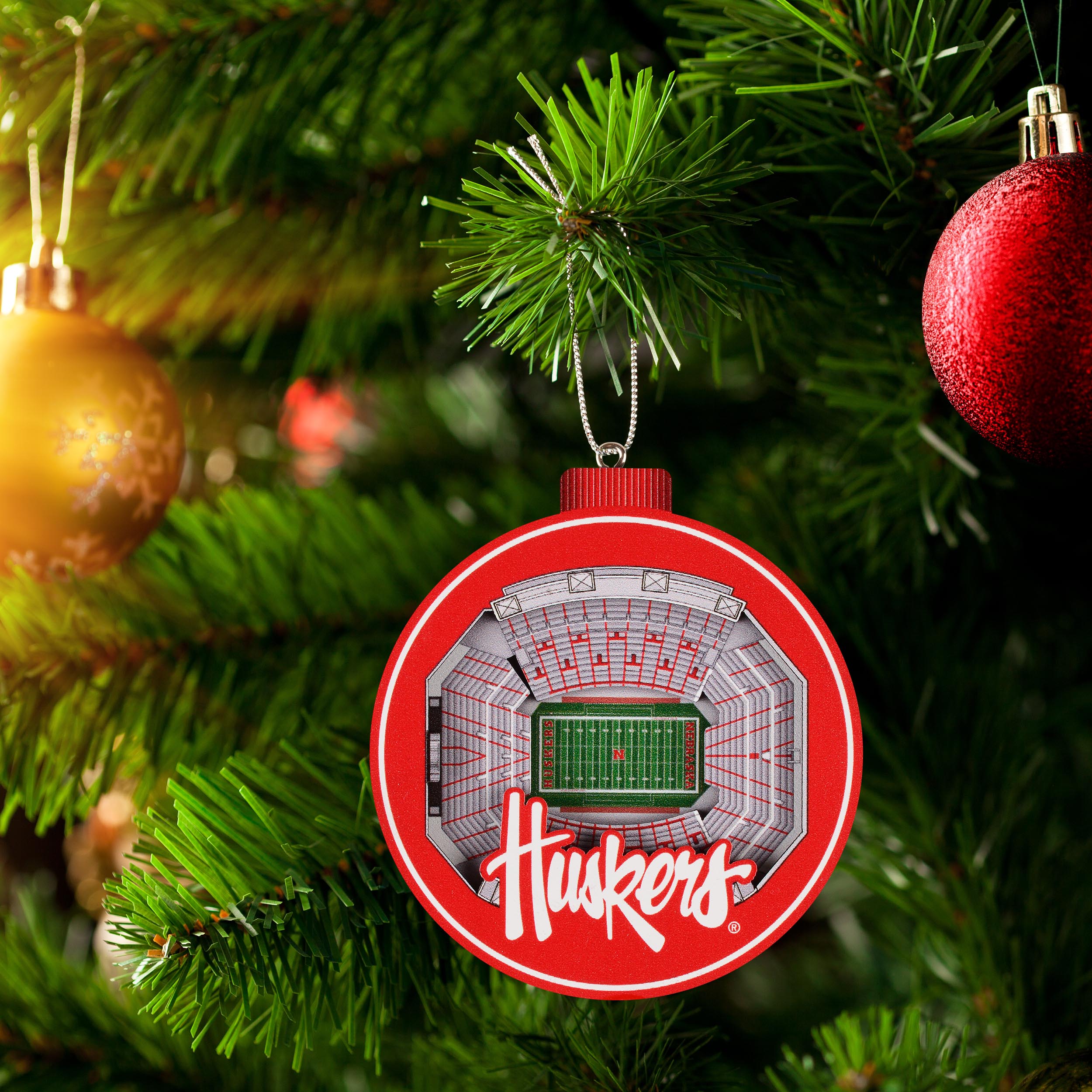 Nebraska Huskers 3D Stadium Ornament - Collectible Football Fan Gift for Home Decor, Office Display & Game Day Celebration