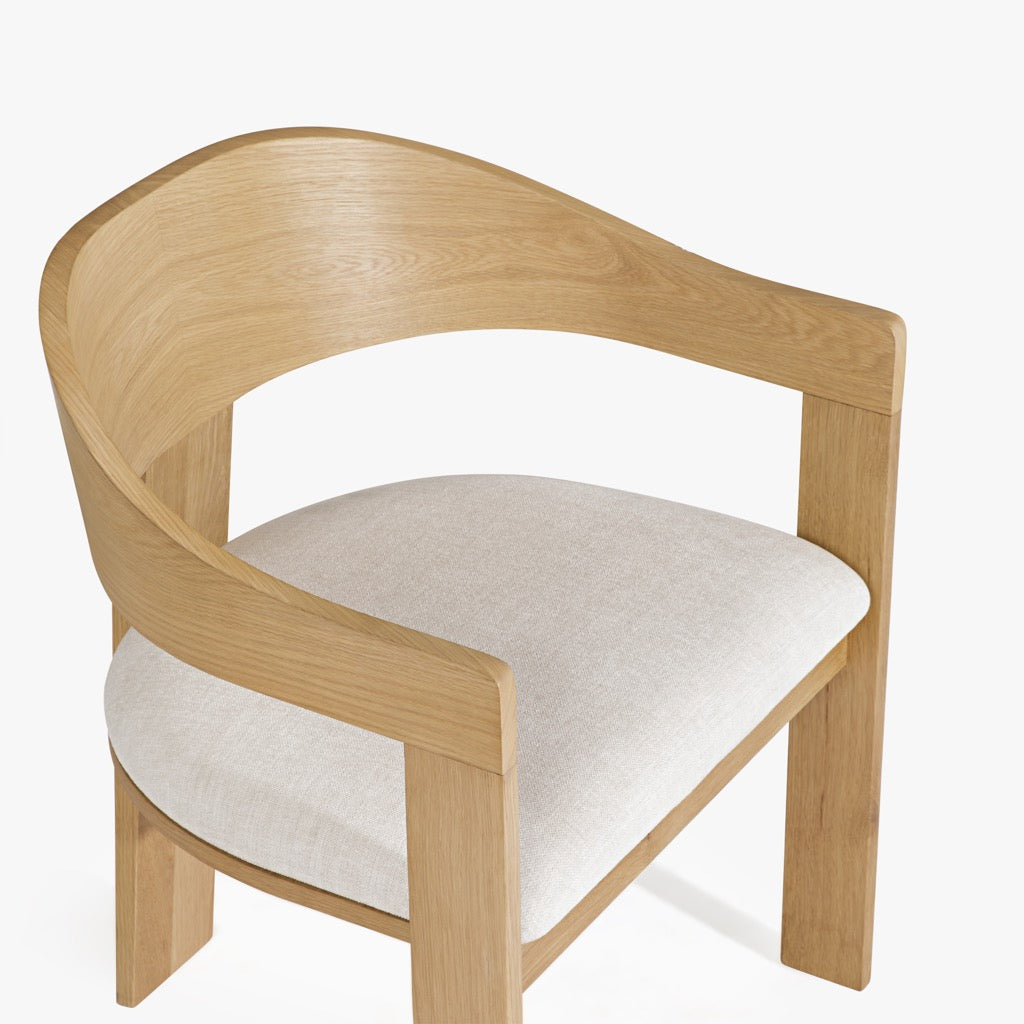Yago Modern Dining Chair - Light Oak Wooden Seat - Perfect for Kitchen, Dining Room & Home Office