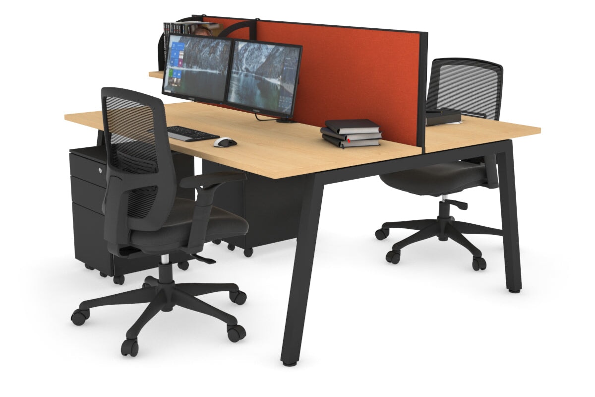 2-Person Office Workstation Desk - 1800L x 700W Dimensions - Perfect for Shared Workspaces & Collaborative Office Environments