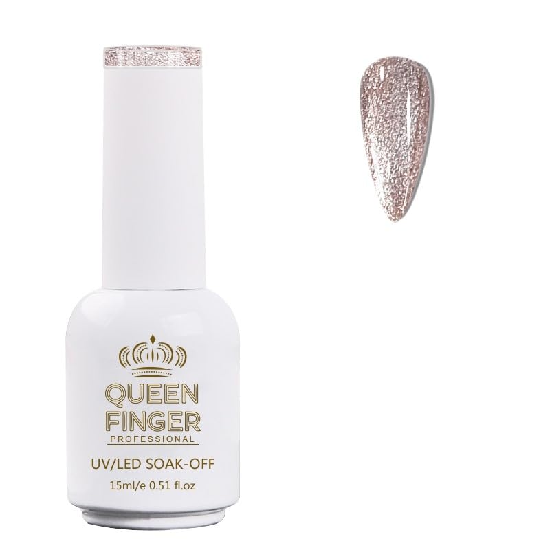 QUEENFINGER 15ml Soak Off UV Gel Nail Polish - Spring Colors for DIY Manicure, Salon Quality Glossy Finish - Perfect for Home Nail Art & Professional Salon Use (Requires UV Lamp)