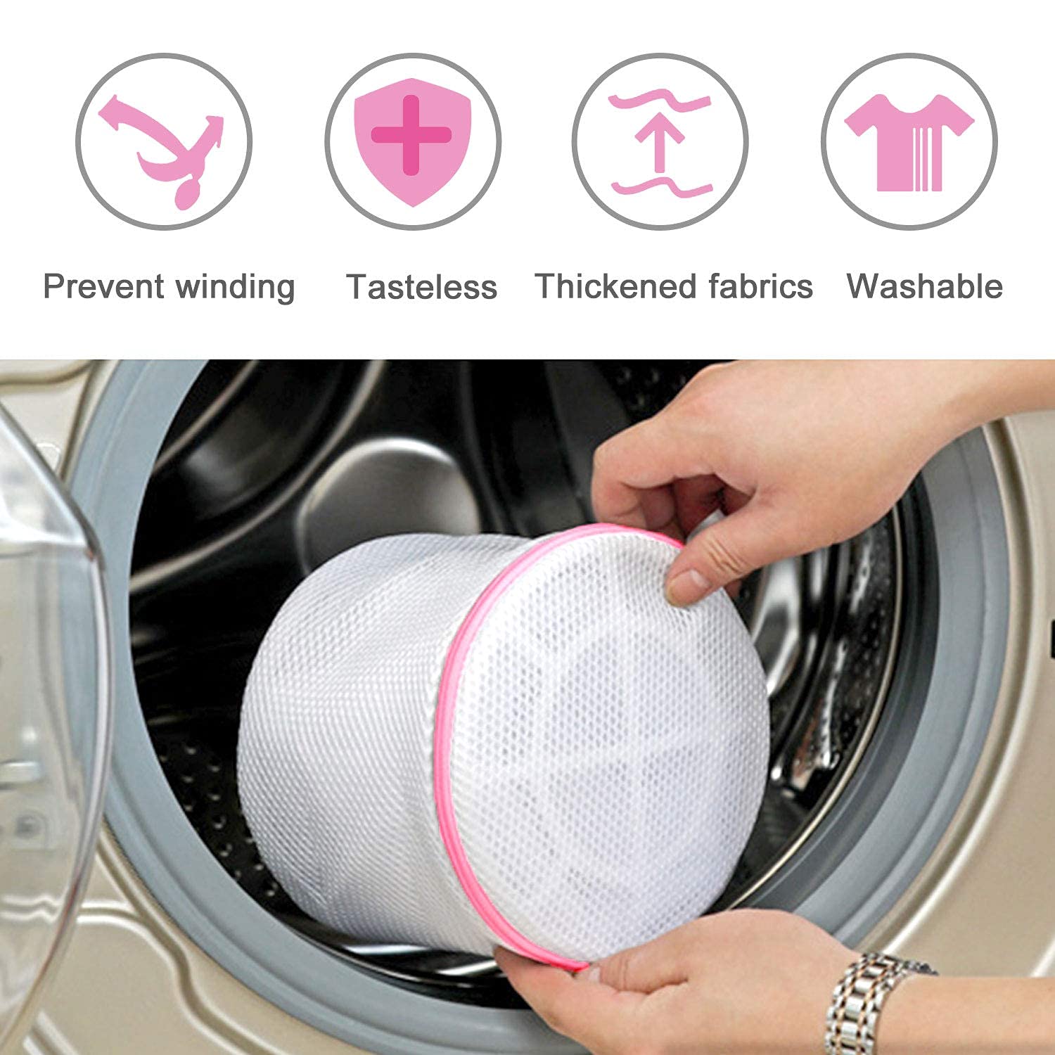 JMEXSUSS Premium Mesh Laundry Bags for Bras, Lingerie & Delicates - 4 Pack with Heavy Duty Zipper | Gentle Washing Protection for Travel, Gym & Home Use