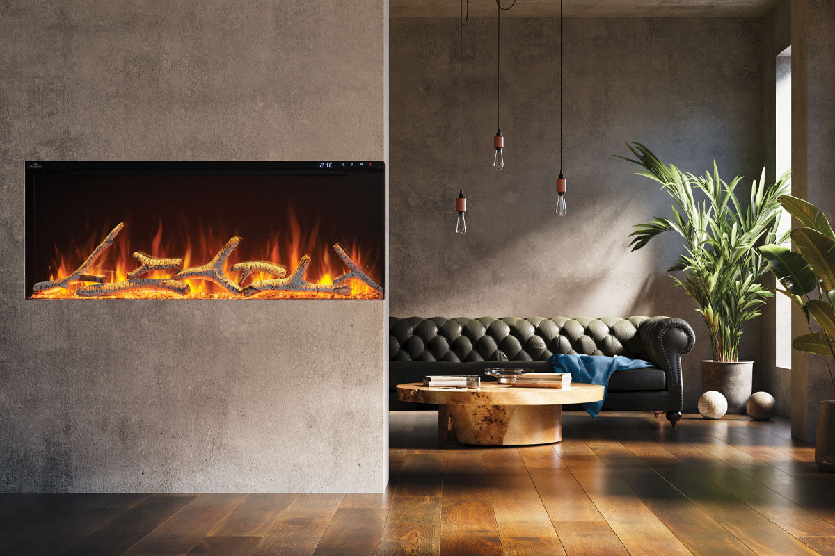 Napoleon Astound 62 FlexMount Smart Multi-Side Wall Mount Recessed Electric Fireplace - Perfect for Living Room, Bedroom & Office Heating & Ambiance