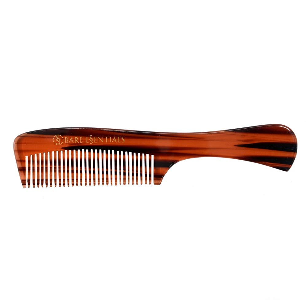 Bare Essentials Handle Comb - Detangling Hair Brush for Smooth & Shiny Hair - Perfect for Styling, Detangling Wet/Dry Hair at Home or Salon