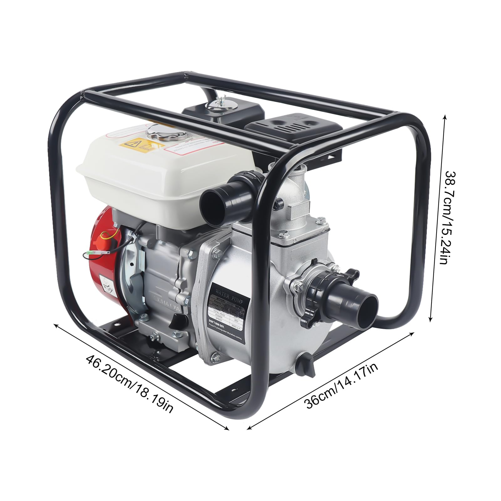 2-Inch Portable Gasoline Water Pump 6.5HP High Pressure Lightweight Petrol Transfer Pump for Irrigation, Pool, Landscaping, Gardening | Perfect for Farm, Construction, Flood Control & Emergency Water Drainage