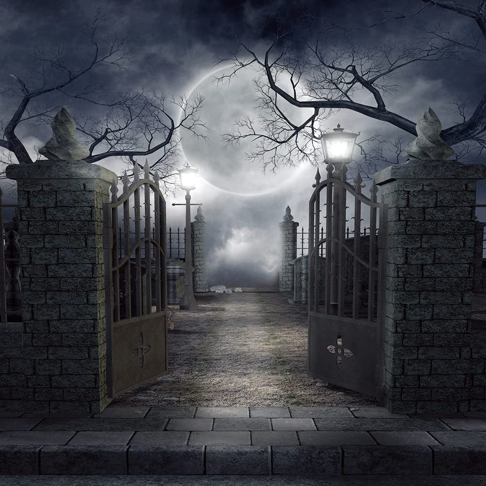 CHAIYA 8x8ft Halloween Photography Backdrop - Nightmare Before Christmas Theme with Zombie Decor for Photo Booth, Party & Home Decor | Perfect for Halloween Parties, Themed Events & Spooky Photo Shoots