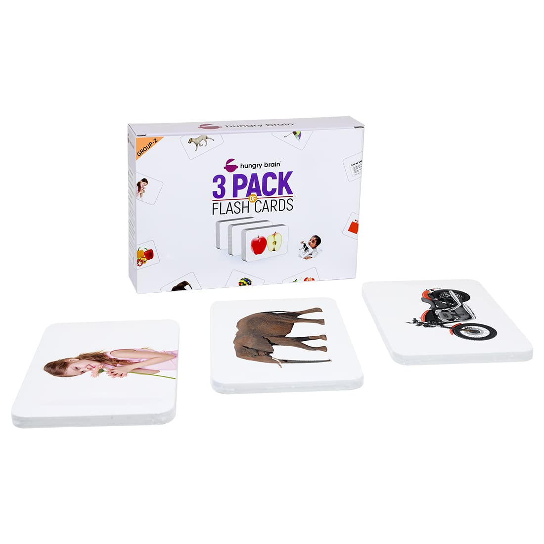 Hungry Brain Flash Cards for Kids 3-6 Years | 72 Early Learning Cards for Toddlers | Preschool Study Material for Home & Classroom