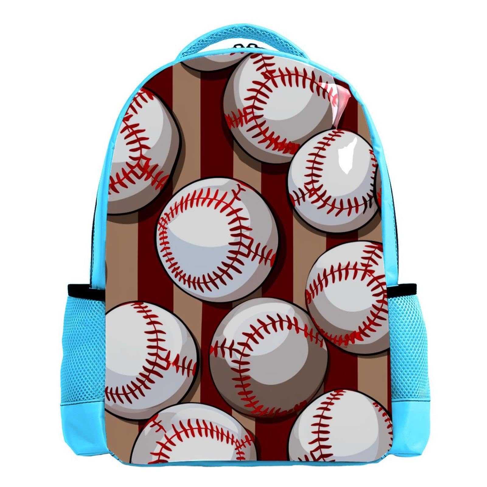 Men's & Women's Travel Backpack with Baseball Red Stripes - Durable Carry-On Backpack for Commuting, Hiking & Air Travel