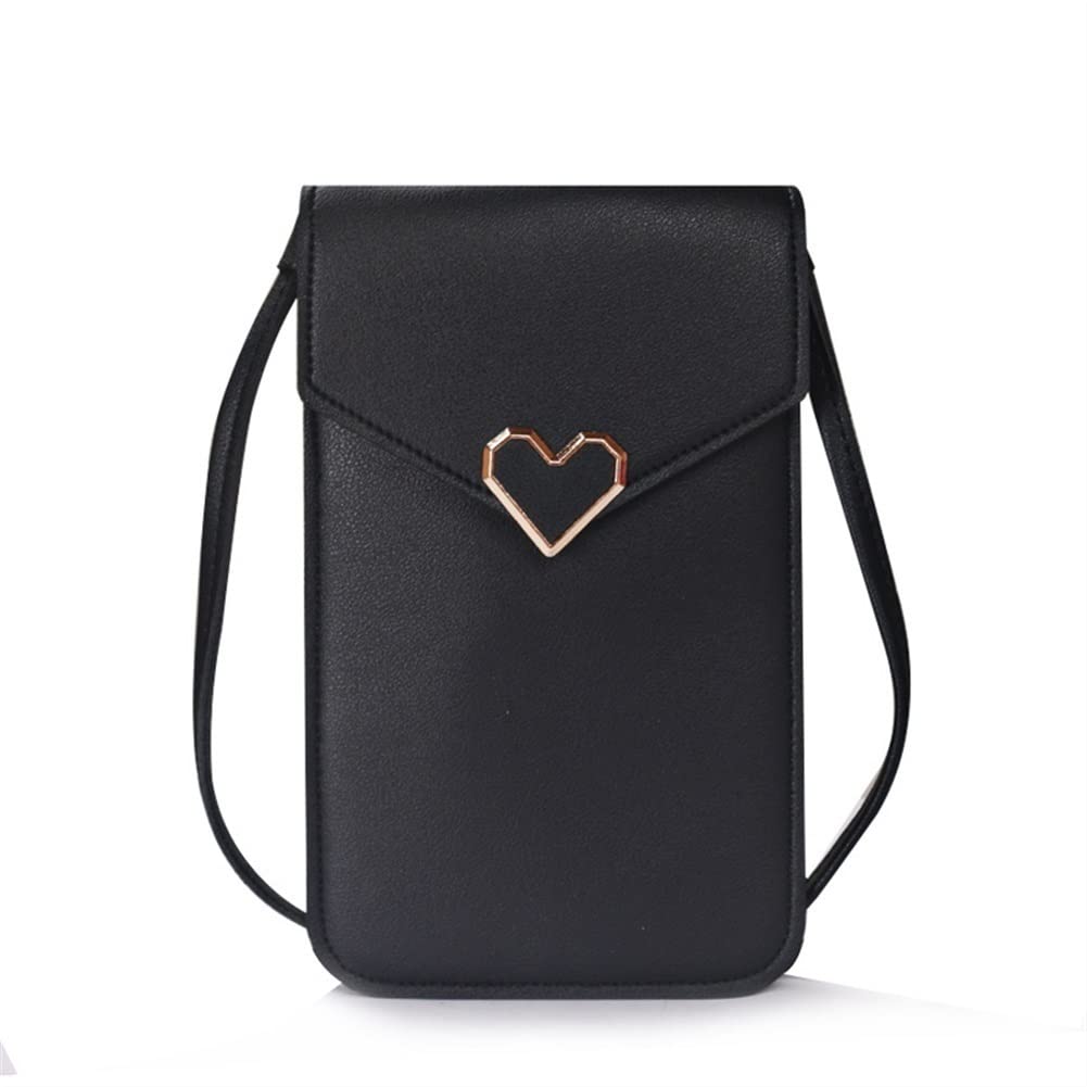 BAIGUAN 2022 Women's PU Leather Smartphone Wallet Handbag - Touch Screen Mobile Wallet Messenger Bag for Ladies (Black) - Perfect for Work, Travel & Everyday Use