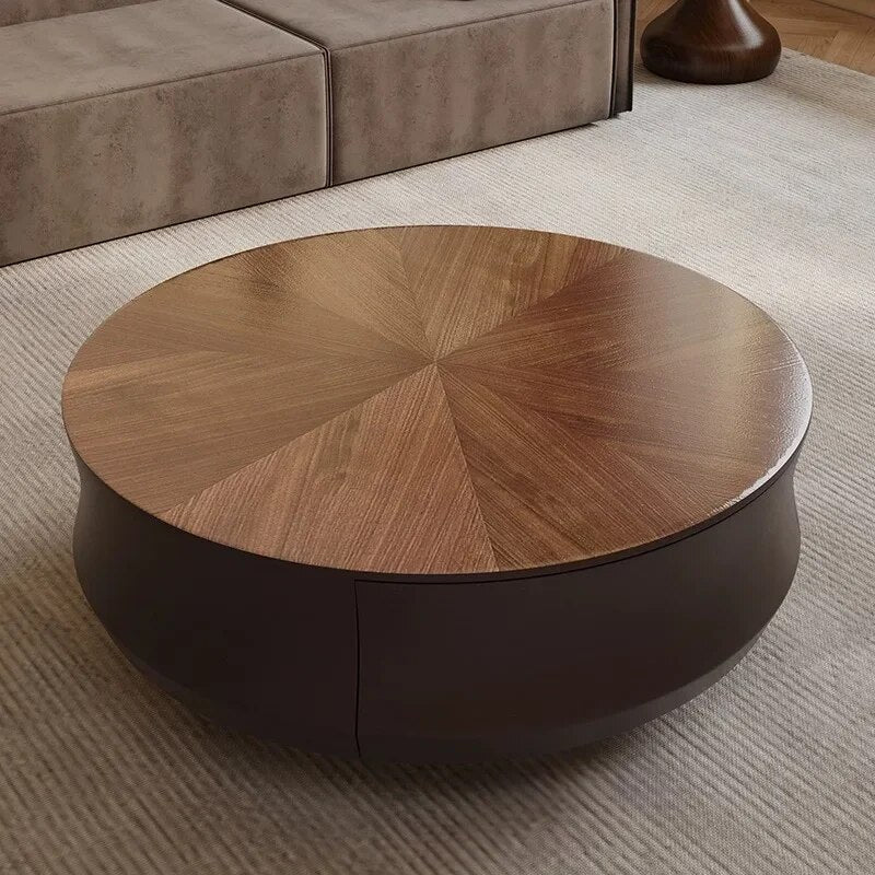 Stylish Solid Wood Corner Coffee Table with Storage Shelf - Perfect for Small Spaces, Living Room, Bedroom & Office Decor
